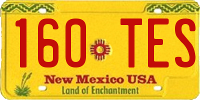 NM license plate 160TES