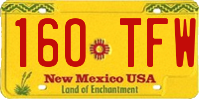NM license plate 160TFW