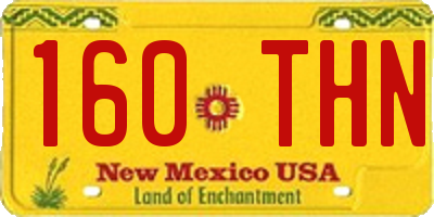 NM license plate 160THN