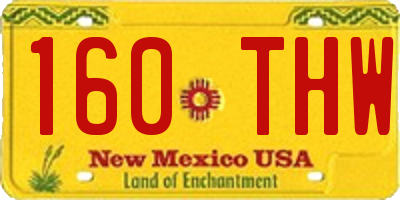 NM license plate 160THW