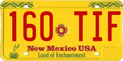 NM license plate 160TIF