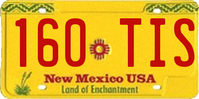 NM license plate 160TIS
