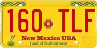 NM license plate 160TLF