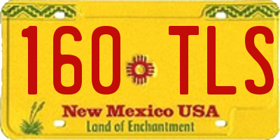 NM license plate 160TLS