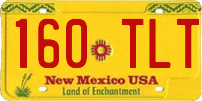 NM license plate 160TLT