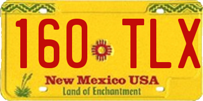 NM license plate 160TLX