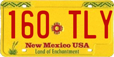 NM license plate 160TLY