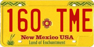 NM license plate 160TME