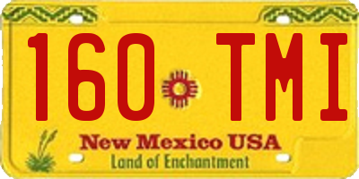 NM license plate 160TMI