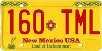NM license plate 160TML