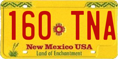 NM license plate 160TNA