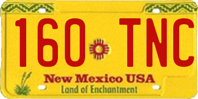 NM license plate 160TNC