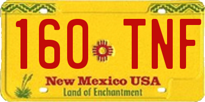 NM license plate 160TNF