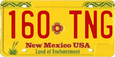 NM license plate 160TNG