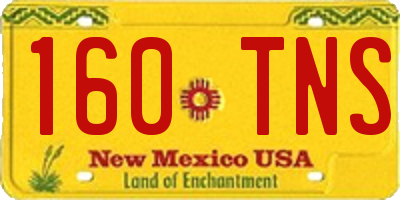 NM license plate 160TNS