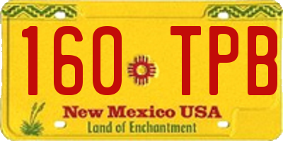 NM license plate 160TPB