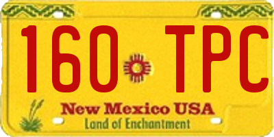 NM license plate 160TPC