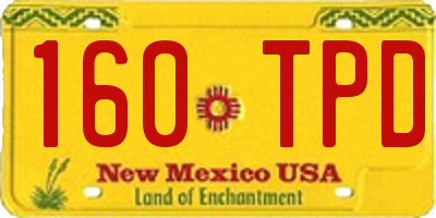 NM license plate 160TPD