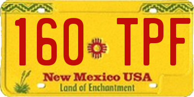 NM license plate 160TPF