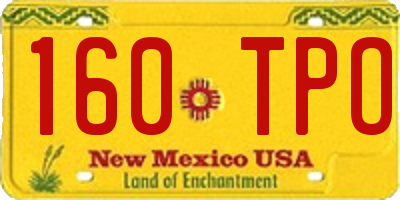 NM license plate 160TPO