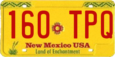 NM license plate 160TPQ