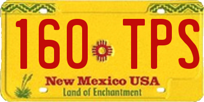 NM license plate 160TPS