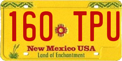 NM license plate 160TPU