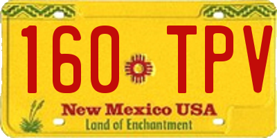NM license plate 160TPV