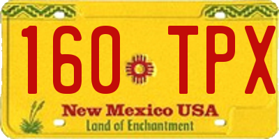 NM license plate 160TPX