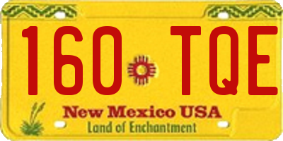 NM license plate 160TQE
