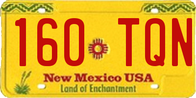 NM license plate 160TQN