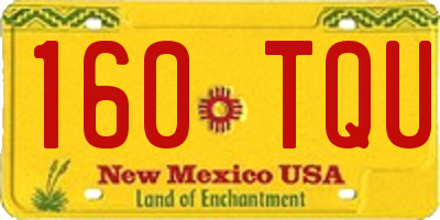 NM license plate 160TQU