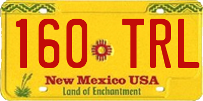 NM license plate 160TRL