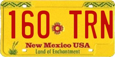 NM license plate 160TRN