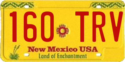 NM license plate 160TRV