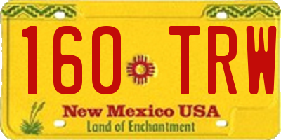 NM license plate 160TRW