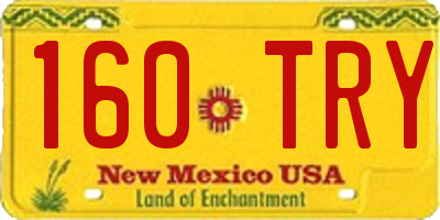 NM license plate 160TRY