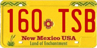 NM license plate 160TSB