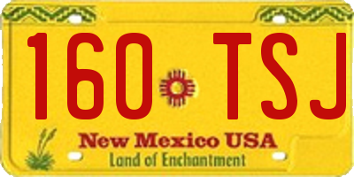 NM license plate 160TSJ