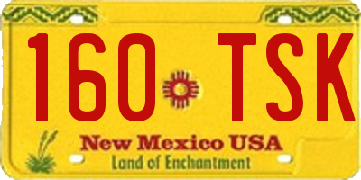 NM license plate 160TSK
