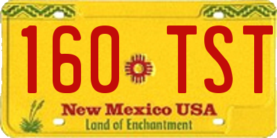 NM license plate 160TST