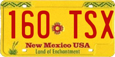 NM license plate 160TSX