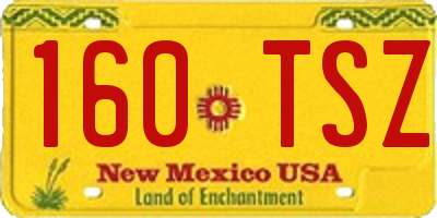 NM license plate 160TSZ