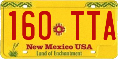 NM license plate 160TTA