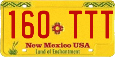 NM license plate 160TTT