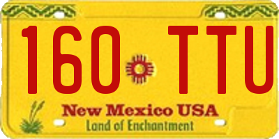 NM license plate 160TTU