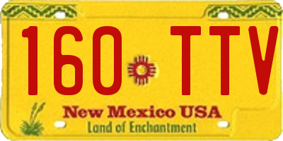 NM license plate 160TTV