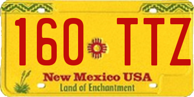 NM license plate 160TTZ