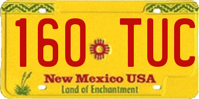 NM license plate 160TUC