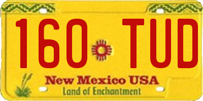 NM license plate 160TUD